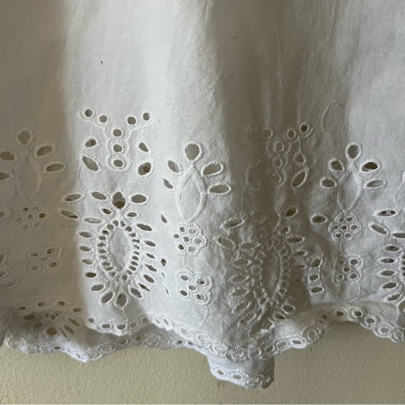 Zara Trafaluc White Eyelet Blogger Favourite Prairie Western Cowgirl Top Women M - Picture 10 of 12